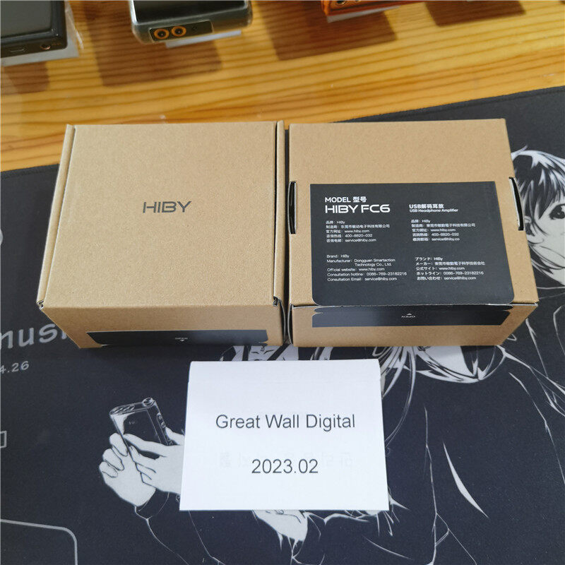 New Original HiBy FC6 R2R Digital-to-analog Conversion Portable USB DAC/Headphone Amplifier AMP MQA8X Dual OPA1622 Amplification Chip 32Bit/768kHz 3.5/4.4mm Output for Android Mac Windows