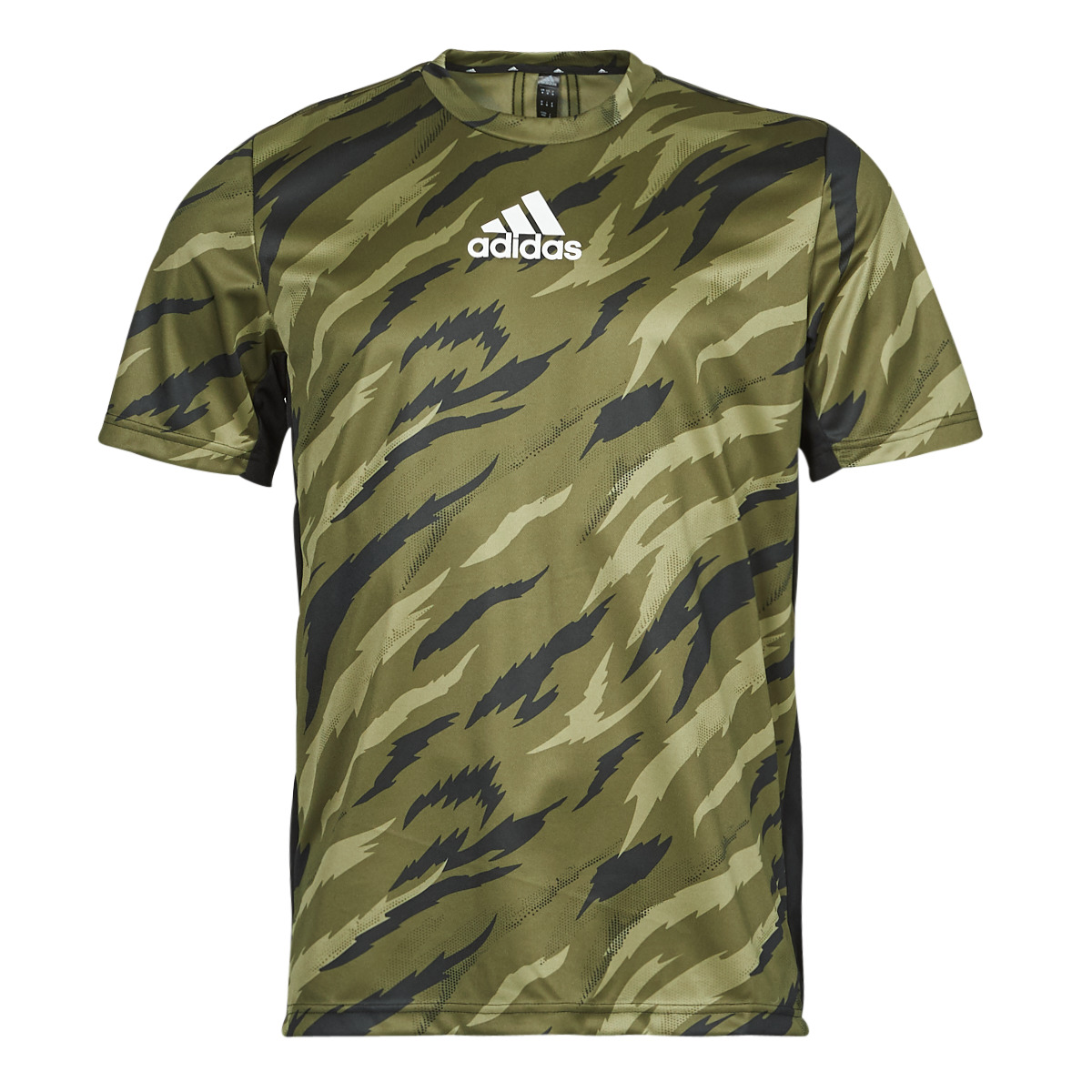 adidas Clothing adidas men Short-sleeved t-shirts - TIGER AOP FEELSTRCAMO TEE - Kaki
