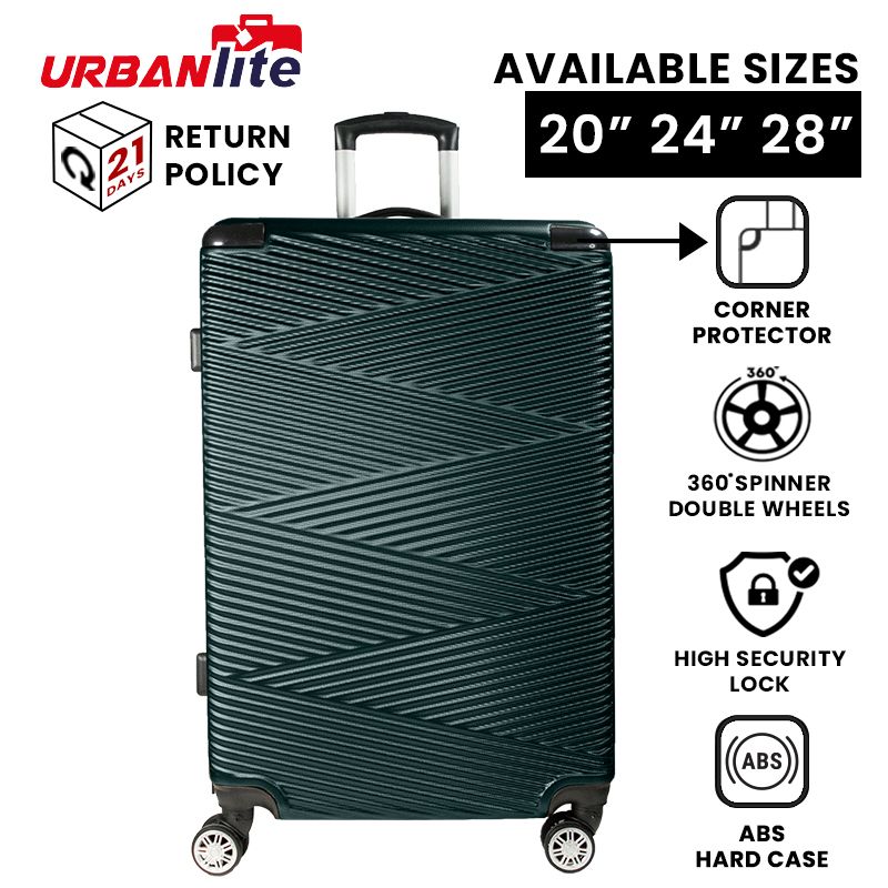[SG Ready Stock] URBANLite Echo 2.0 - 20 / 24 / 28 inch 360° 8 Wheels Spinner Corner Protector Luggage ULH21904 3 Working Days For Delivery By Universal Traveller
