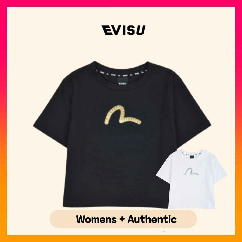 EVISU Pearl Hotfix Hills Women's Crop T shirt