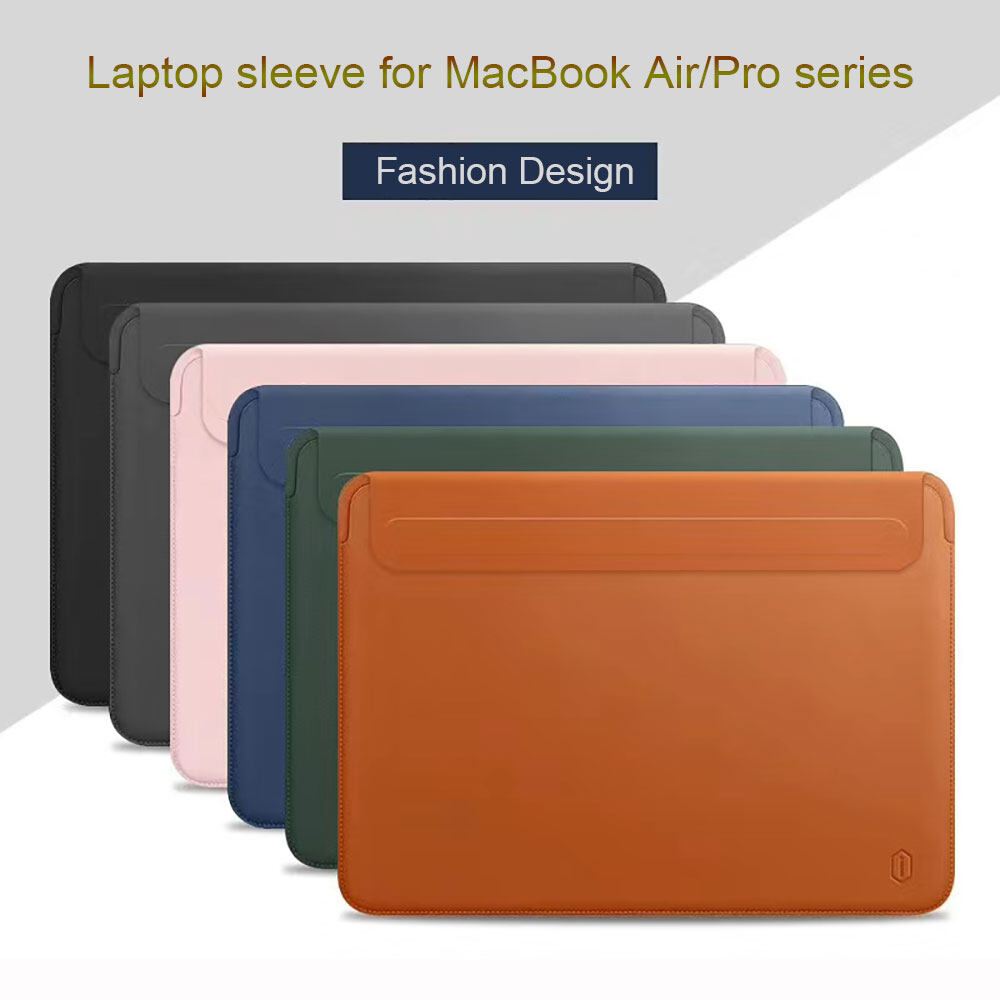 WIWU Newest Leather Waterproof Sleeve Case for 2021 Macbook pro 14.2 inch/ MacBook Air 13 A1466/A1369 / MacBook Pro 13  Retina (2012-2015)