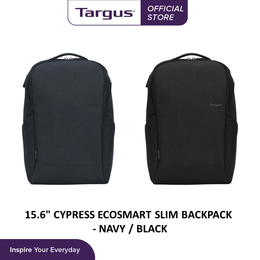 Targus Cypress EcoSmart 15.6 inch Slim Backpack - (Black / Navy) ***FREE MOUSE - AMB581AP-50***