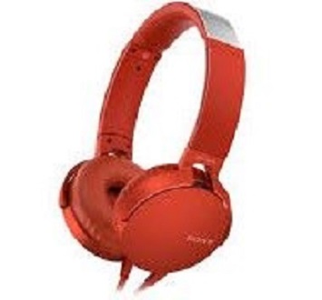 Sony MDR-XB550AP Extrabass Headphones - Red