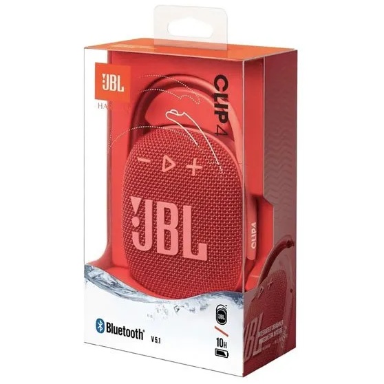 JBL CLIP 4 PORTABLE BT SPEAKER (RED)